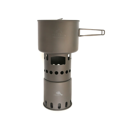 TOAKS Titanium 1600ml Pot and Wood Burning Stove Combo Set — image 1