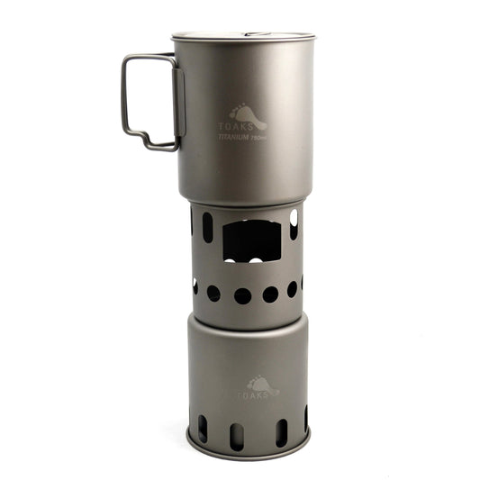 TOAKS Titanium 750ml Pot and Wood Burning Stove Combo Set — image 1