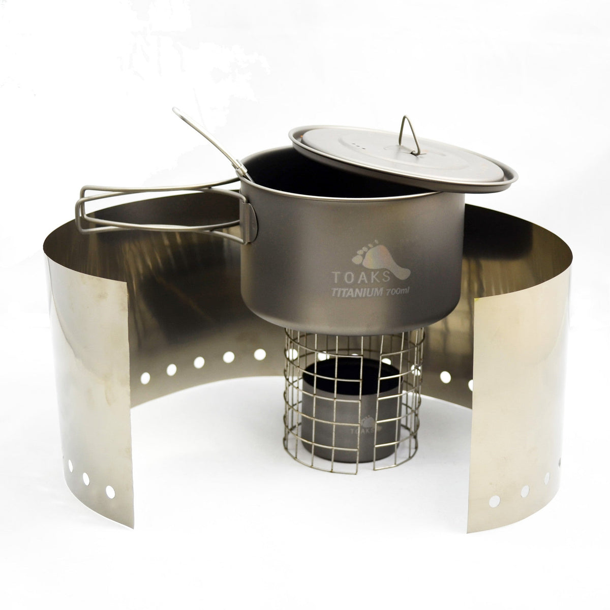 TOAKS Titanium Alcohol Stove Cook System with 700ml Pot — image 1