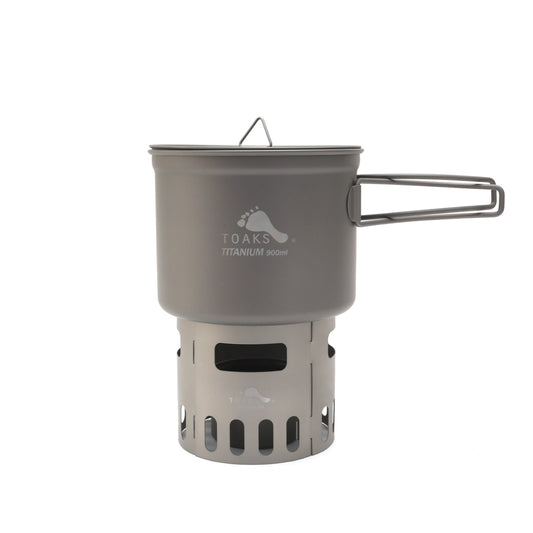 TOAKS Titanium Alcohol Stove and 900ml Pot Cook System — image 1
