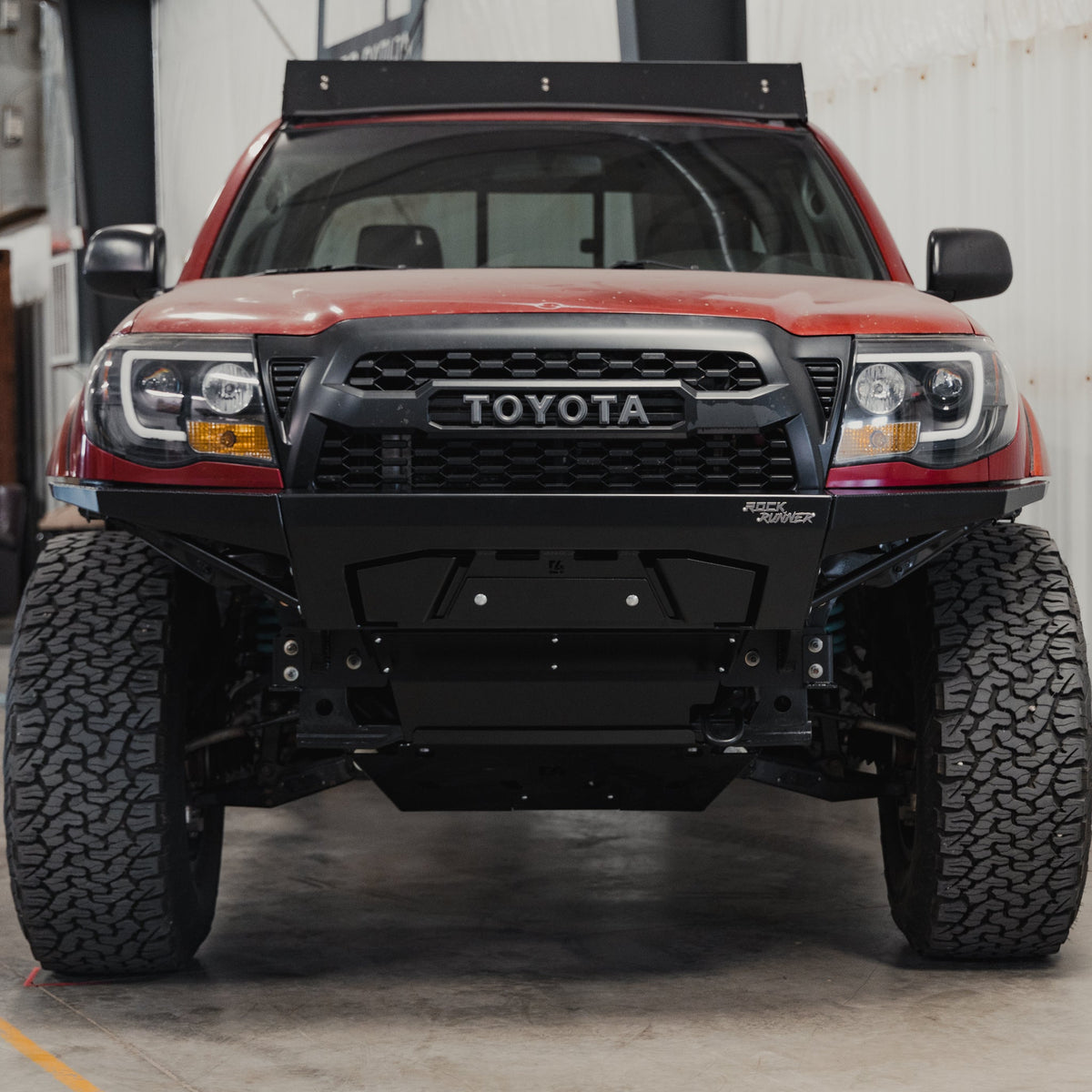 Plate side version of the C4 Rock Runner front winch bumper for the 2nd Gen Tacoma.