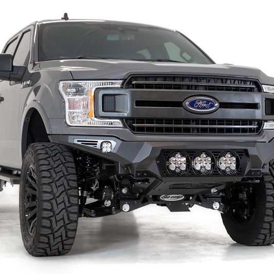 Addictive Desert Designs Bomber Front Bumper for 2018-2020 Ford F-150 | Baja Designs LP6 Mounts — image 1