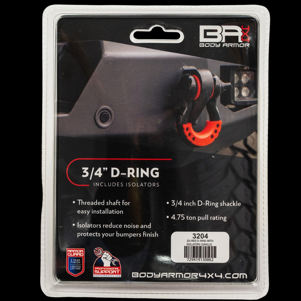 Body Armor 4x4 3/4 Inch D-Ring Shackle with Isolators — image 4