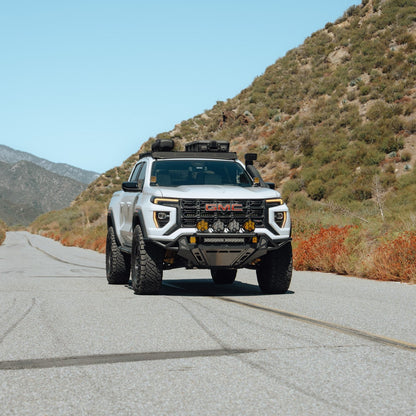 GMC Canyon Tube Front Bumper installed on off road rig rady to hit the trails
