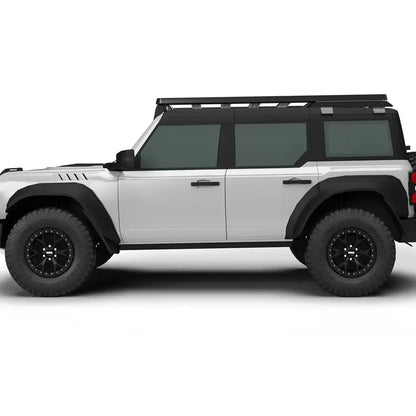Ford Bronco 4-door hardtop with Leitner Designs ACS ROOF no-drill platform roof rack installed