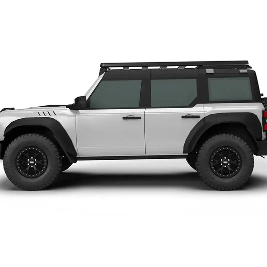 Ford Bronco 4-door hardtop with Leitner Designs ACS ROOF no-drill platform roof rack installed