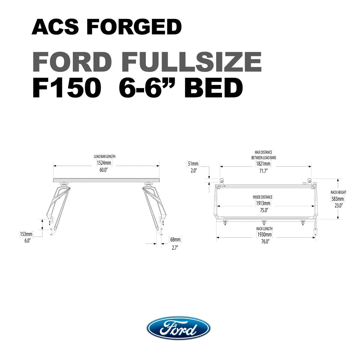 Ford F-150 6'6" ft. Bed | Ford F-150 ACS FORGED 6'6" ft. Bed - Leitner Designs