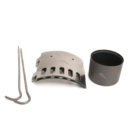 TOAKS Titanium 750ml Pot and Alcohol Stove Combo Set — image 2