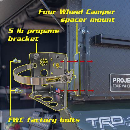 Power Tank Four Wheel Camper 5 lb Bracket Spacer Mount — image 4