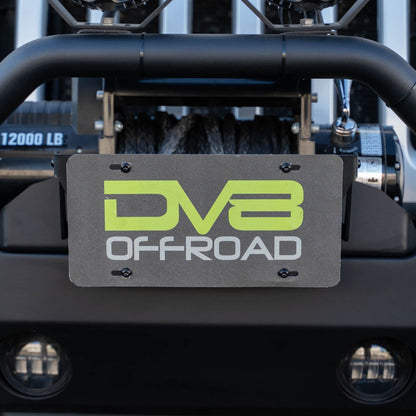 Installed Fairlead Mounted Flip-Up License Plate Bracket