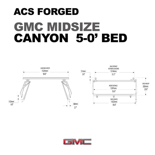 Gmc Canyon 5' ft. Bed | Gmc Canyon ACS FORGED 5' ft. Bed - Leitner Designs