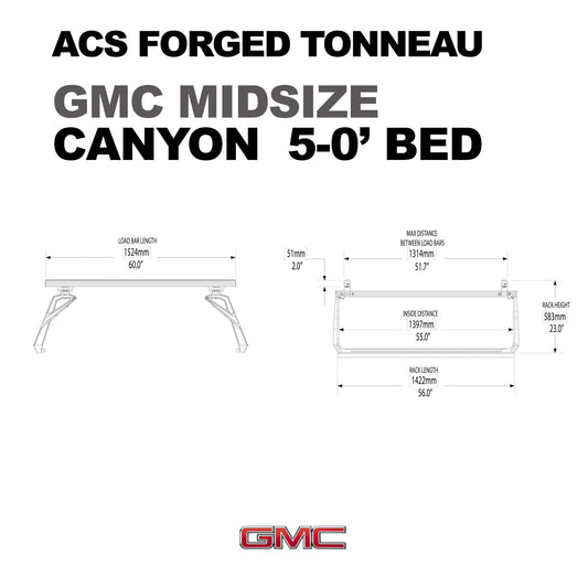 Gmc Canyon 5' ft. Bed | Gmc Canyon ACS FORGED 5' ft. Bed - Leitner Designs