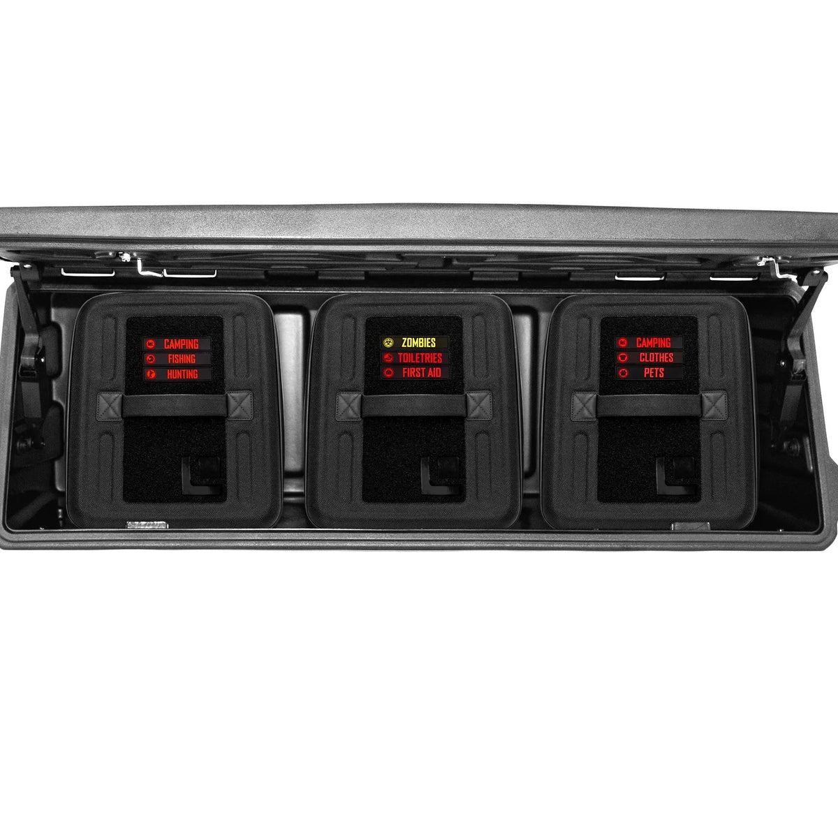 Leitner Designs GearBAG G2, open view with gear pockets