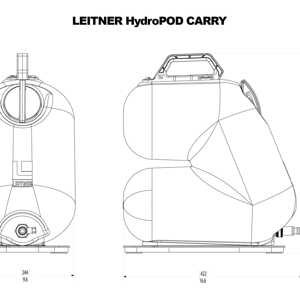 Leitner Designs HydroPOD CARRY, free-standing view