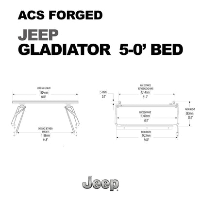 Jeep Gladiator 5' ft. Bed | Jeep Gladiator ACS FORGED 5' ft. Bed - Leitner Designs