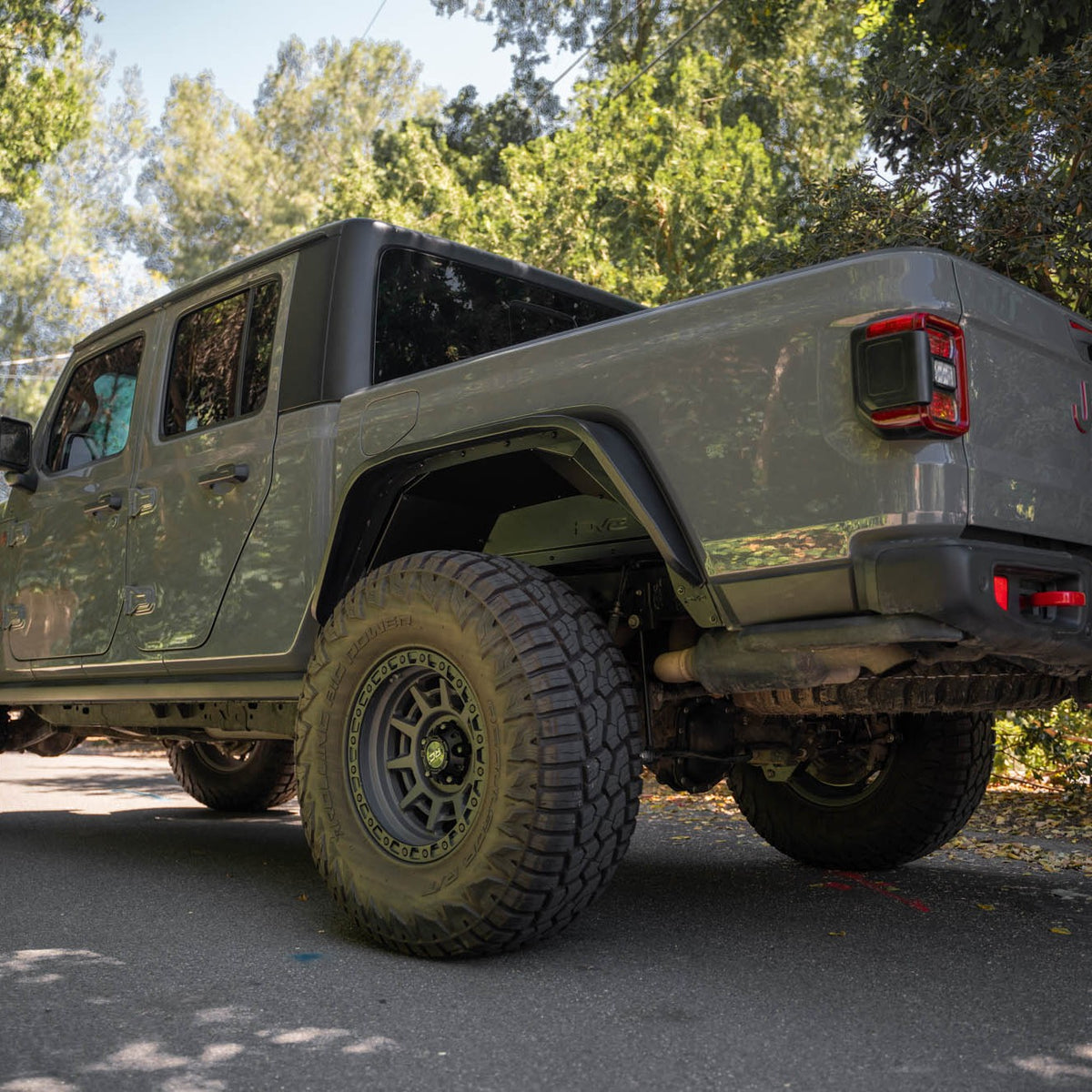 Installed Rear Inner Fenders for the Jeep Gladiator JT