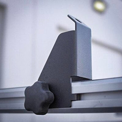 Leitner Designs Load Stop securing lumber on ACS rack