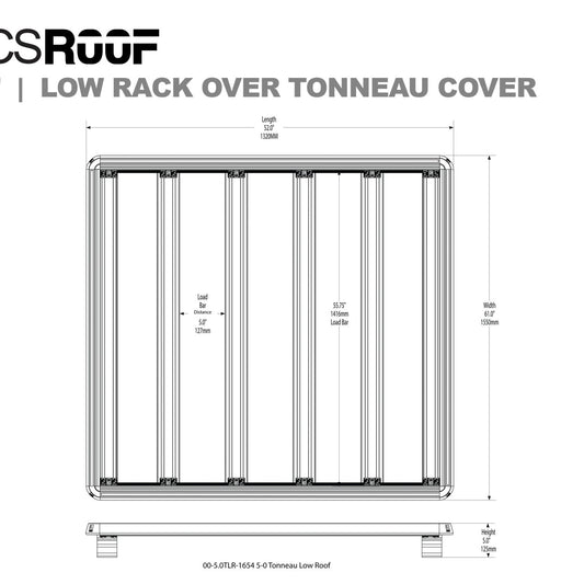 ACS ROOF | Over Truck Bed Low Platform Rack for TONNEAU Covers - Leitner Designs