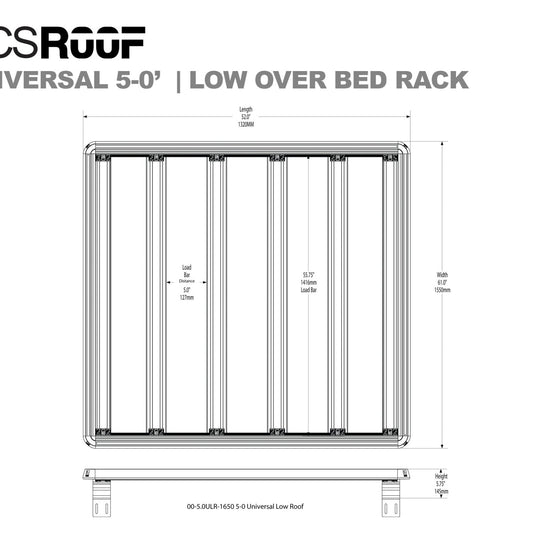 ACS ROOF | Universal Over Truck Bed Low Platform Rack - Leitner Designs