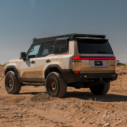 Higher Clearance with the full-width, steel, off-road rear bumper for the Lexus GX 550.