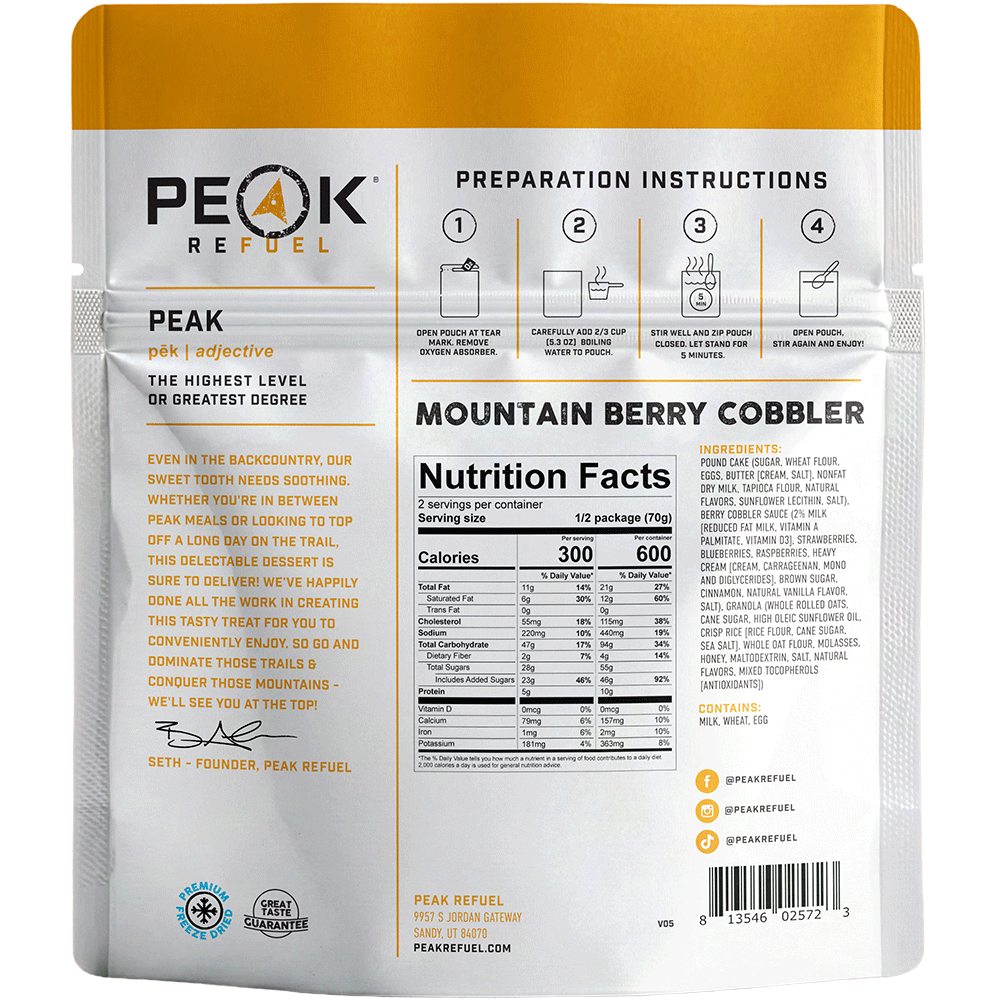 Peak Refuel Mountain Berry Cobbler Freeze-Dried Dessert — image 2