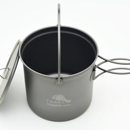 TOAKS Titanium 1100ml Backpacking Pot with Bail Handle — image 2