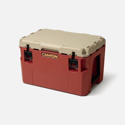PRO 45 Quart Cooler Sedona Red Weekend PRO45SR_Perspective_Closed