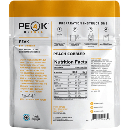 Peak Refuel Peach Cobbler Freeze-Dried Dessert — image 2