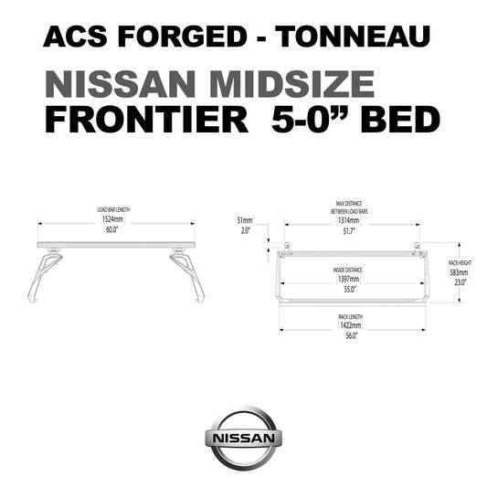 Nissan Frontier 5' ft. Bed | Nissan Frontier ACS FORGED 5' ft. Bed - Leitner Designs