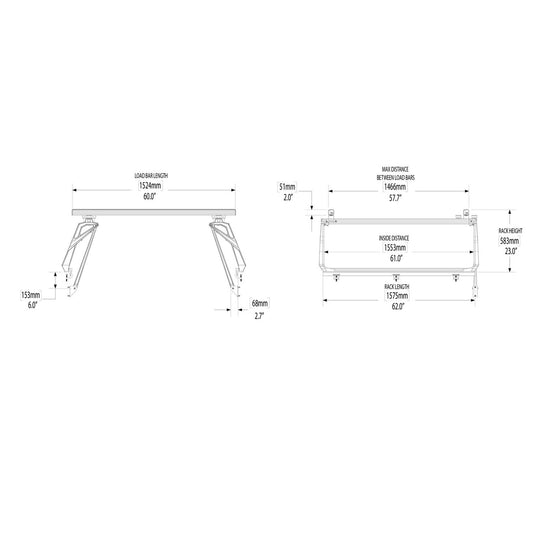 Leitner Designs ACS FORGED bed rack on a RAM, detail photo 1