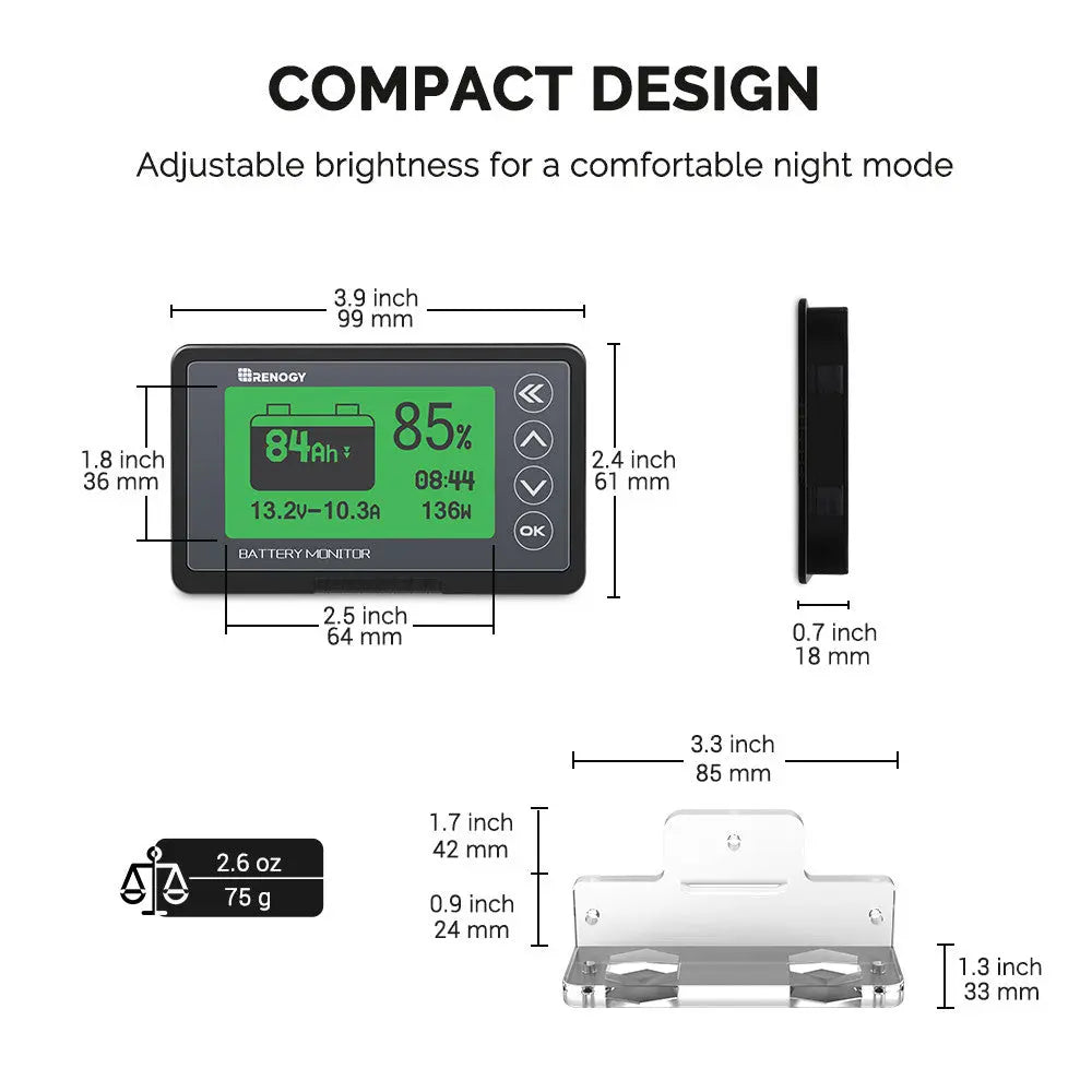 500A Battery Monitor With Shunt Renogy