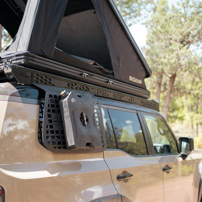 Exterior molle panel for the Lexus GX 550 with RotopaX water container.