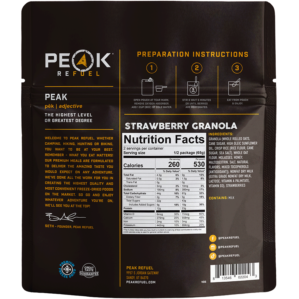Peak Refuel Strawberry Granola Freeze-Dried Breakfast — image 2