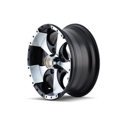 ION 136 Trailer Wheel 15x6 Gloss Black Machined — image 4