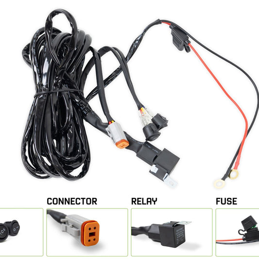 DV8 Offroad 40 AMP DT 4-Pin Halo Light Harness — image 1