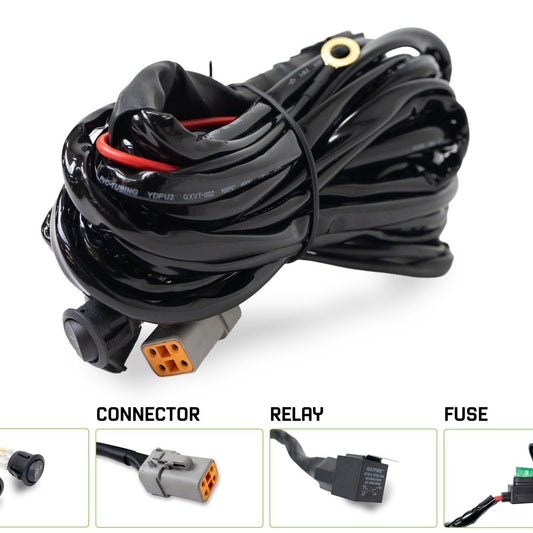 DV8 Offroad 40 AMP 4-Pin Halo Light Wiring Harness — image 1
