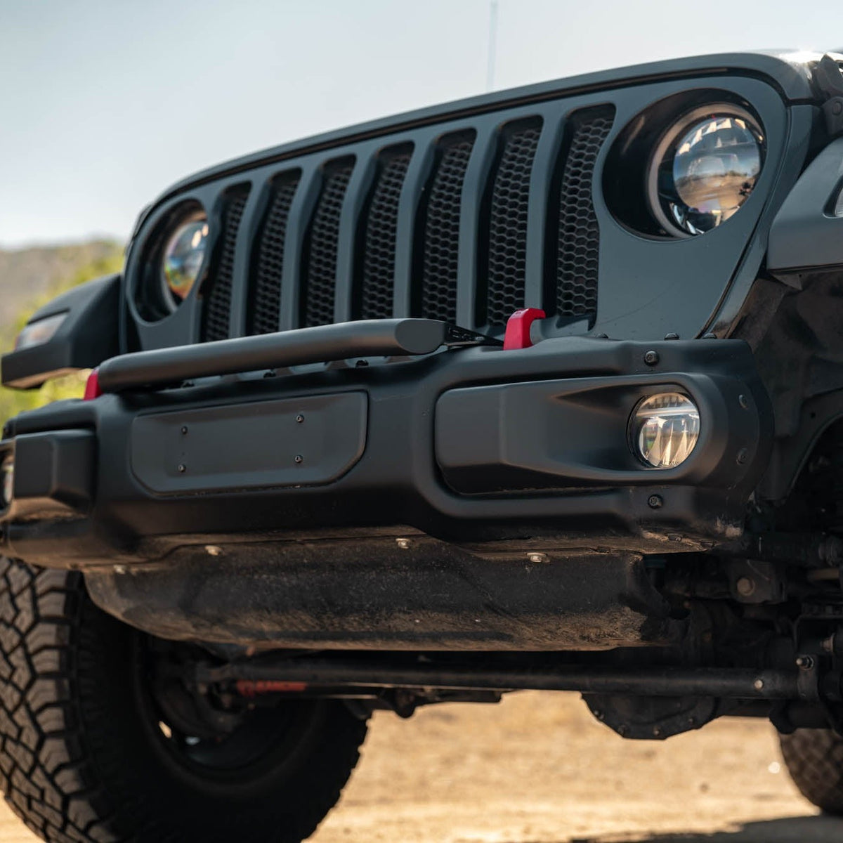 DV8 Offroad Wrangler JL Push Bar for Mopar Rubicon Steel Bumper — image 4