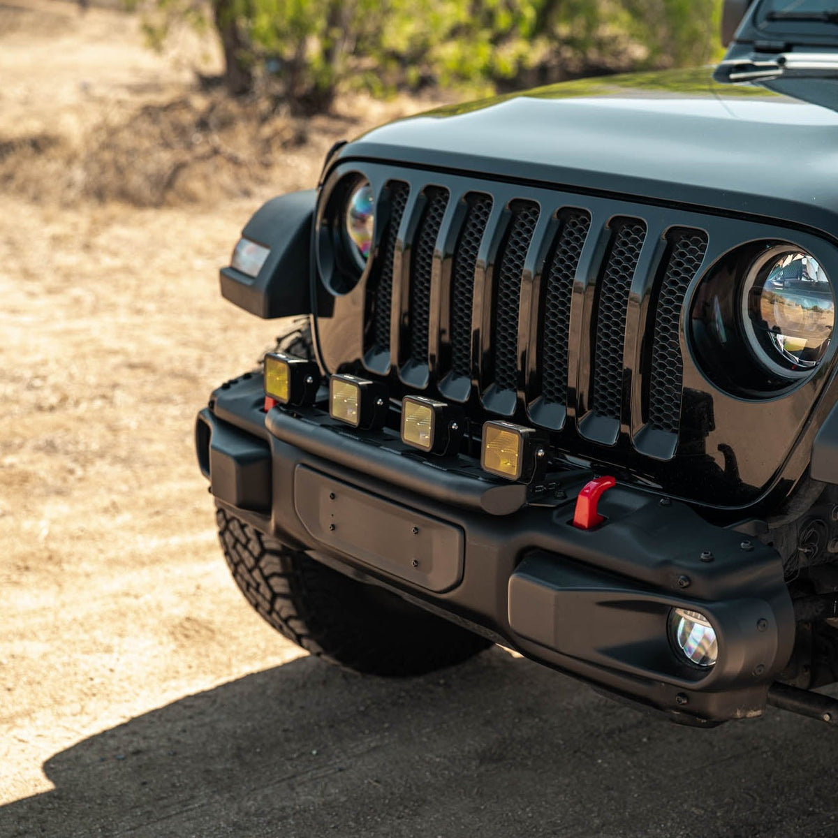 DV8 Offroad Wrangler JL Push Bar for Mopar Rubicon Steel Bumper — image 3