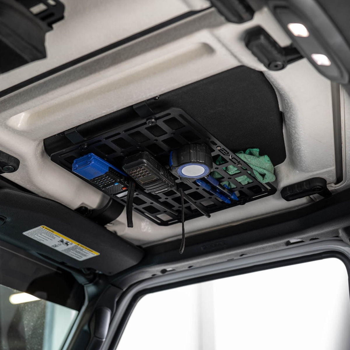 Jeep Wrangler JL Roof Mounts with 15” x 12” Molle Panel