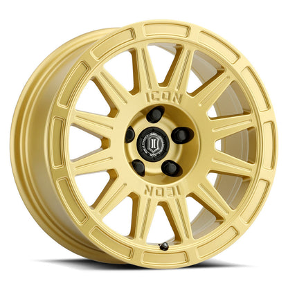 ICON Alloys Ricochet 17x8 5x4.5 +38mm Gloss Gold Wheel — image 1