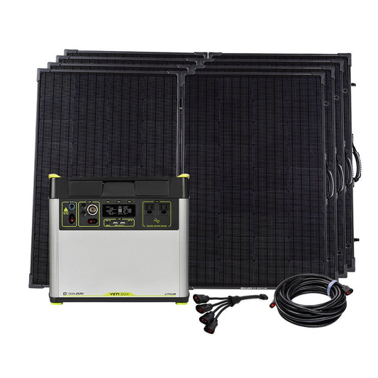 Goal Zero Yeti 3000X Power Station with Four Boulder 200 Solar Panel Briefcases — image 1