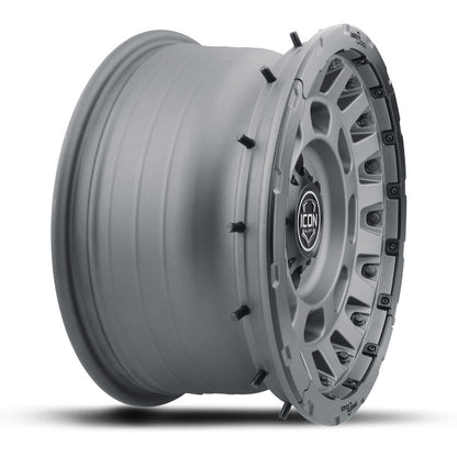 ICON Alloys Hammer PRO 17x8.5 5x5 -6mm Charcoal Wheel — image 6