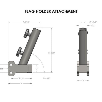 BulletProof Hitches Flag Holder Attachment for BulletProof Hitch — image 6