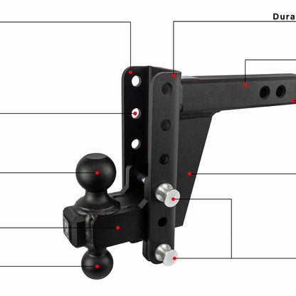 BulletProof Hitches Heavy Duty 2.0" Shank 6" Drop/Rise Adjustable Tow Hitch — image 5