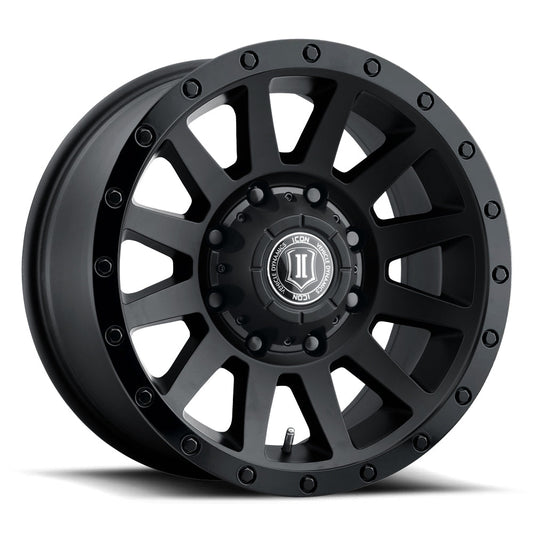 ICON Alloys Compression HD 18x9 8x180 +12mm Double Black Wheel — image 1