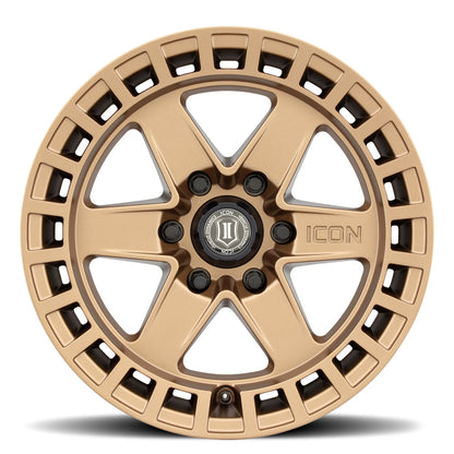 ICON Alloys Raider 17x8.5 6x5.5 0mm Offset Satin Brass Wheel — image 2