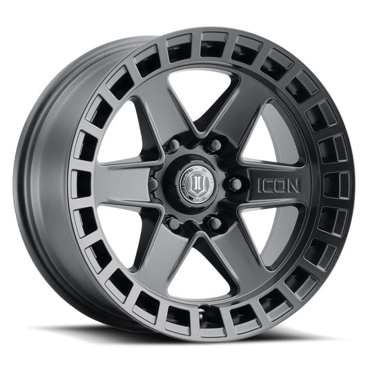 ICON Alloys Raider 17x8.5 6x135 +6mm Satin Black Wheel — image 1