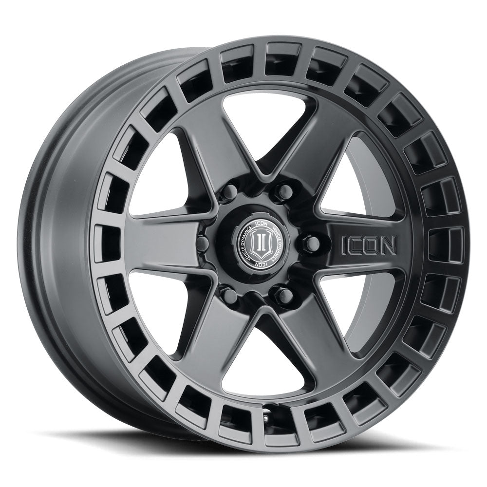 ICON Alloys Raider 17x8.5 6x120 0mm Satin Black Wheel — image 1