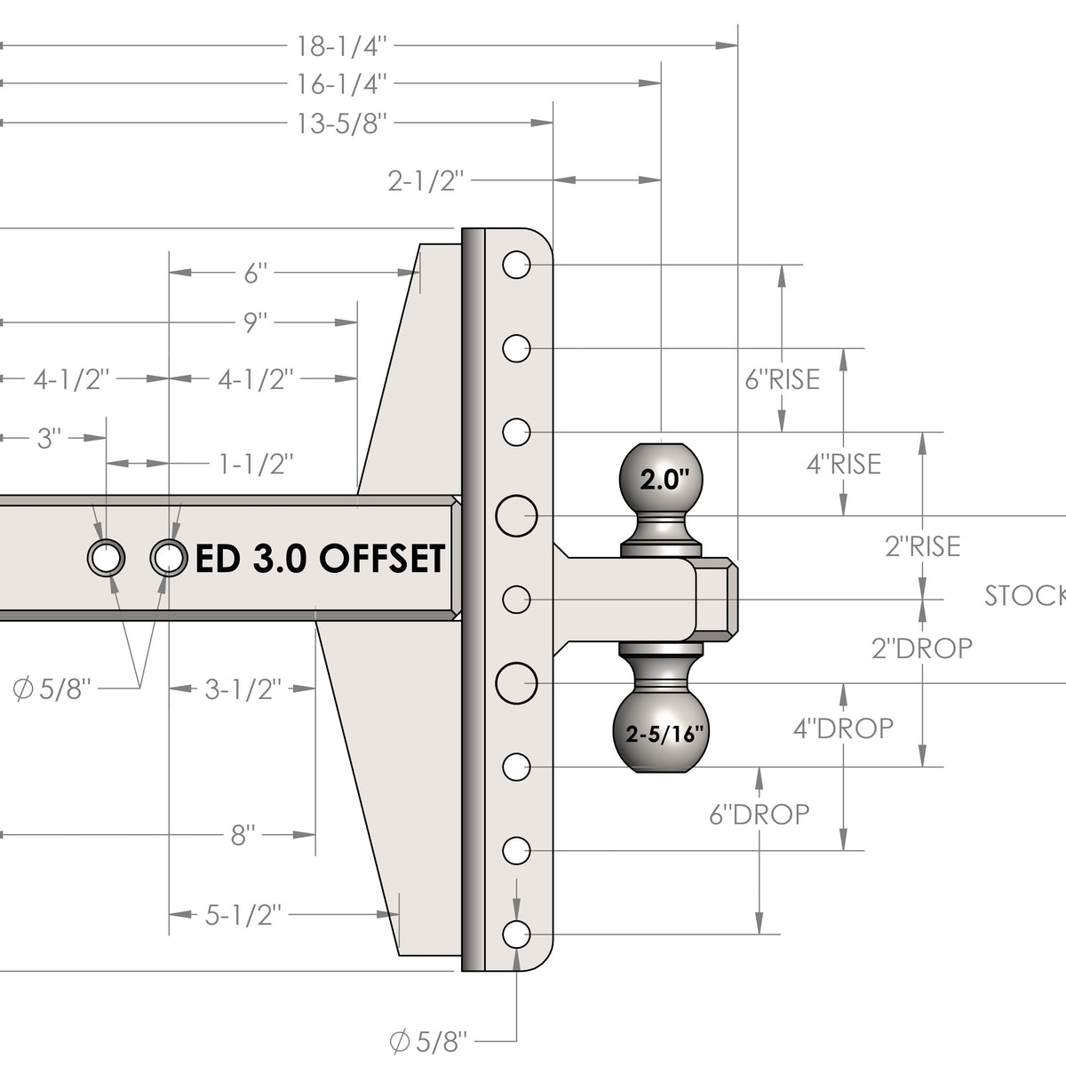 BulletProof Hitches Extreme Duty 3.0 Adjustable Offset Hitch — image 5