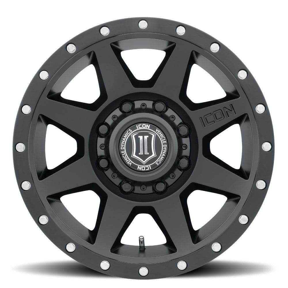 ICON Alloys Rebound HD 18x9 8x180 +12mm Satin Black Wheel — image 2
